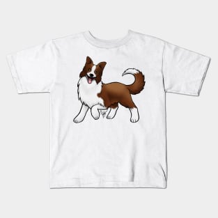 Dog - Border Collie - Chocolate Kids T-Shirt